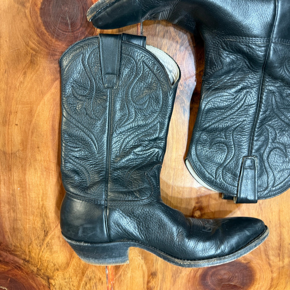 Stewart Leather Boots Mens 10 1/2 B Cowboy Western Vintage 1977 - Picture 3 of 10